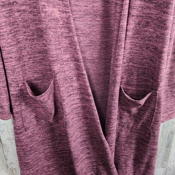 LuLaRoe Longline Sarah Duster Cardigan Sweater Burgundy Size Large - Picture 5 of 8
